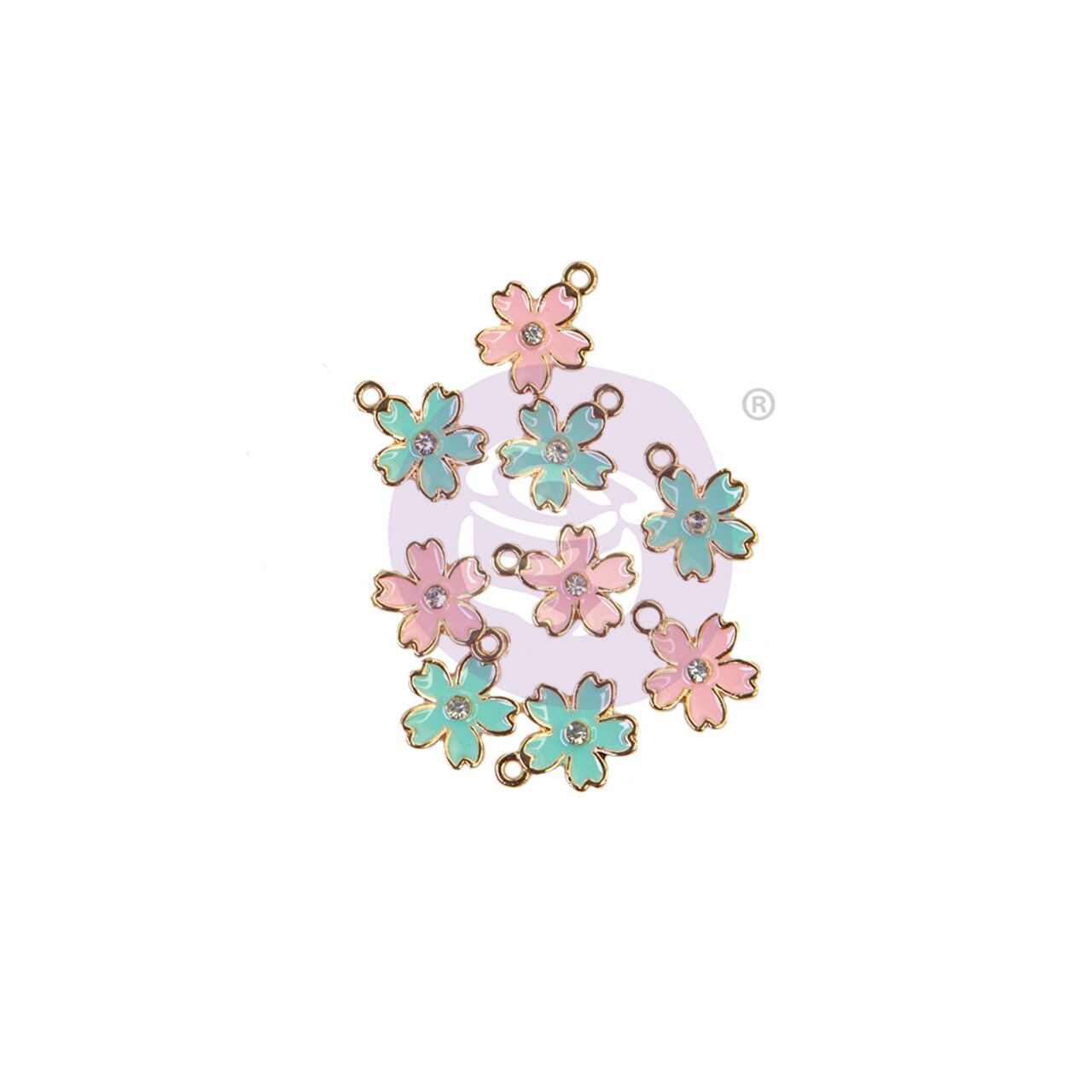 Prima Marketing Inc Sugar Cookie Christmas Collection Enamel Charms - Flower - 9 Pcs 655350996550